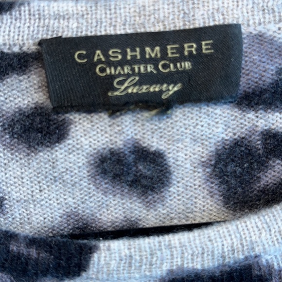 Charter Club Cashmere Leopard Print Size extra Small - Picture 10 of 13